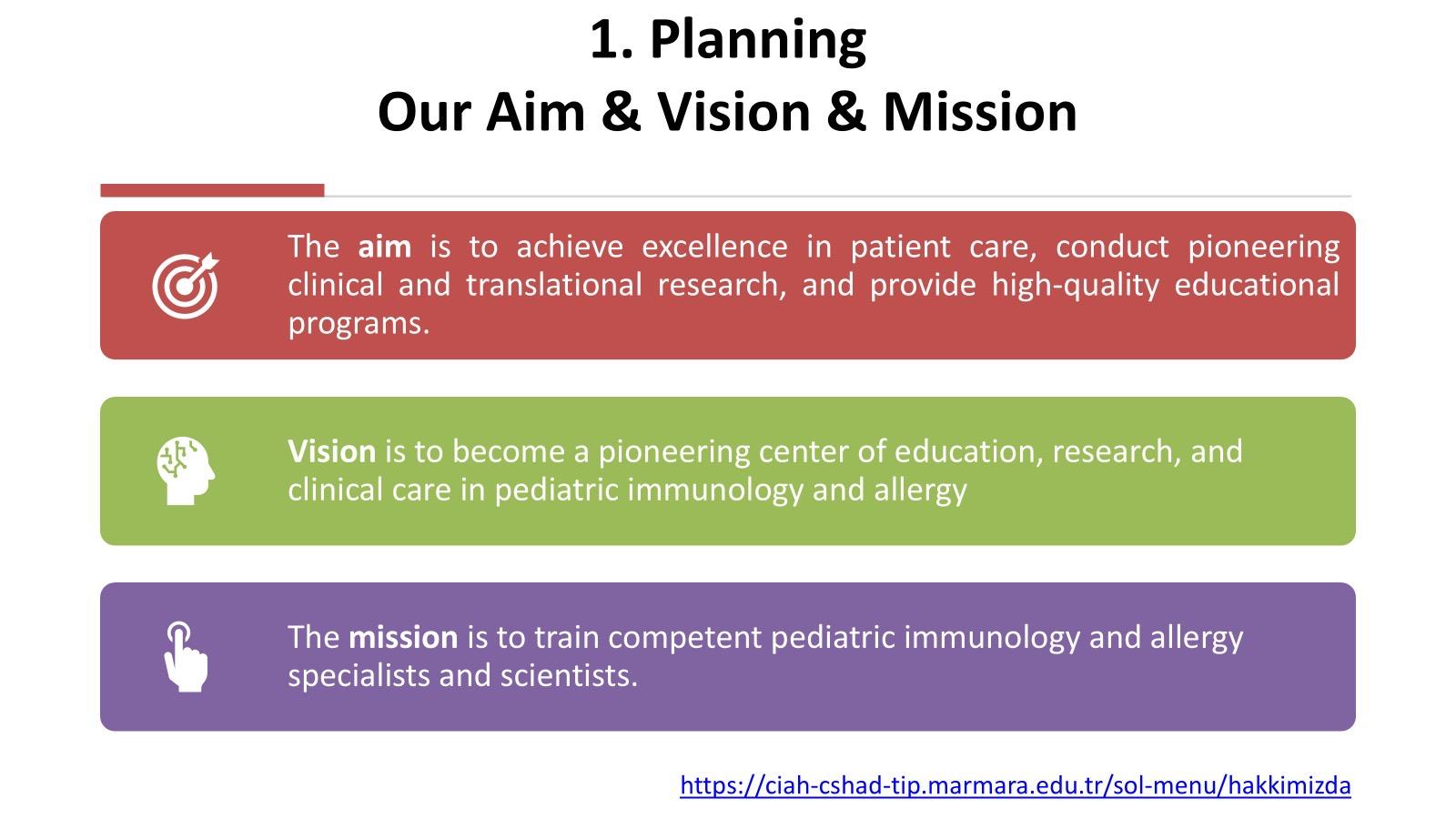 Aim, Vision, and Mission of the Pediatric Immunology and Allergy Center at Marmara University Hospital..jpeg (96 KB)